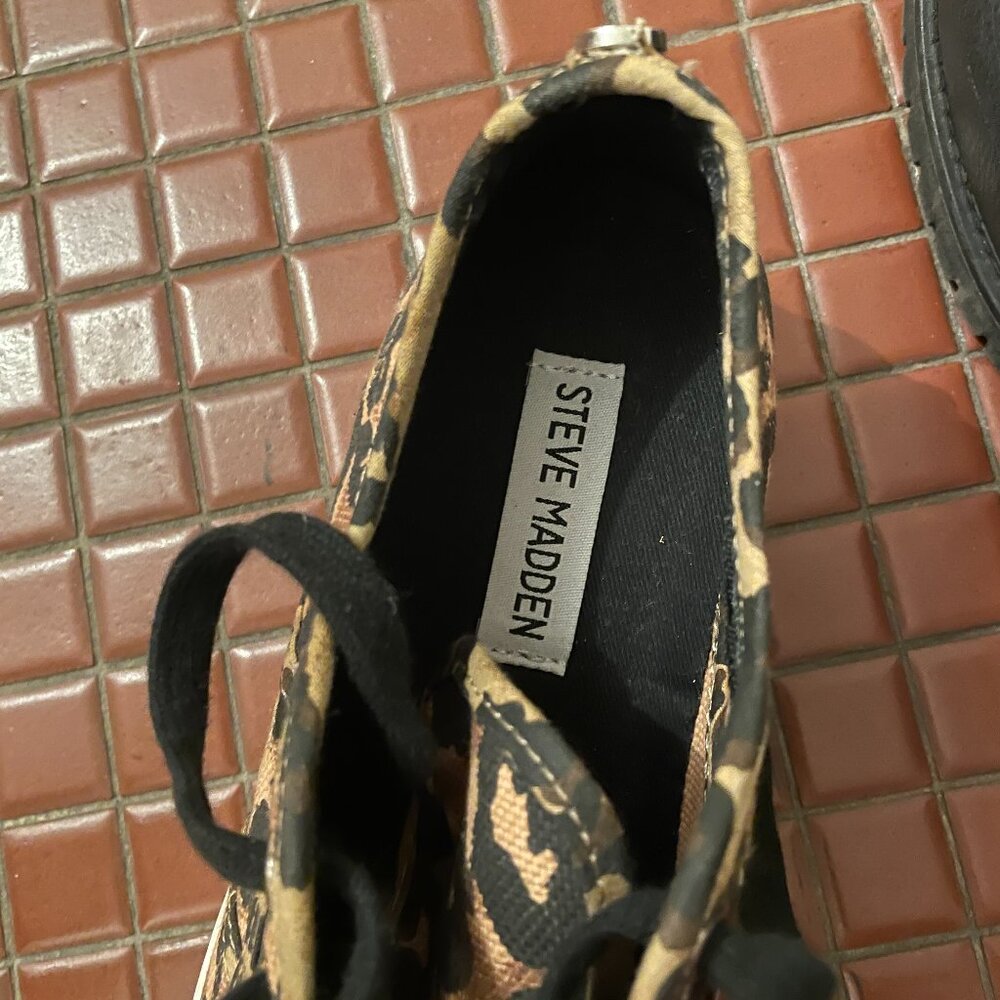 Steve Madden Canvas Platform Leopard Print Shoe - image 5